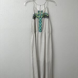 Skies Are Blue Sleeveless Embroidered Maxi Dress